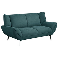 Acton 2-piece Upholstered Flared Arm Sofa Set Teal Blue - 511161-S2