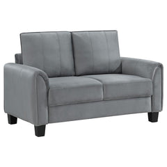 Davis 3-piece Upholstered Rolled Arm Sofa Grey - 509634-S3