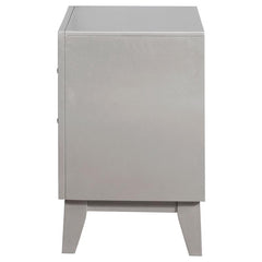 Leighton 2-drawer Nightstand Metallic Mercury - 204922