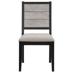 Elodie 7-piece Dining Table Set with Extension Leaf Grey and Black - 121221-S7