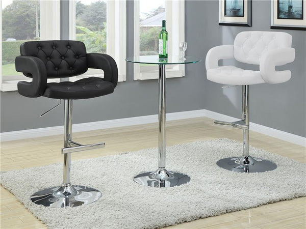 Brandi Adjustable Bar Stool Black and Chrome - 102555