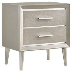 Ramon 2-drawer Nightstand Metallic Sterling - 222702