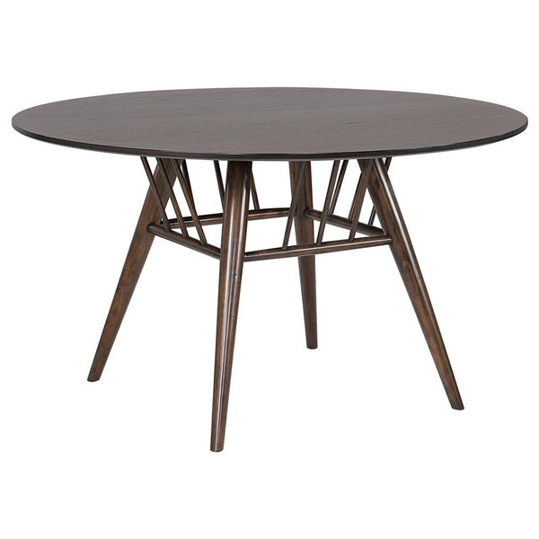 Everton Round 53-inch Wood Dining Table Walnut - 108891