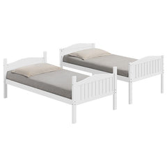 Arlo Wood Twin Over Twin Bunk Bed White - 405053WHT