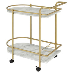 Desiree 2-tier Bar Cart with Casters Gold - 181377