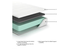 10 Inch Chime Memory Foam California King Mattress in a Box - M69951