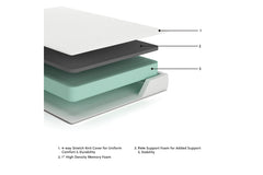 Chime 8 Inch Memory Foam Queen Mattress in a Box - M72631