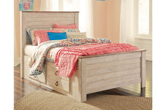 Willowton Full Panel Bed with 2 Storage Drawers - B267B22