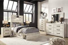 Cambeck Twin Panel Bed with 2 Storage Drawers - B192B13