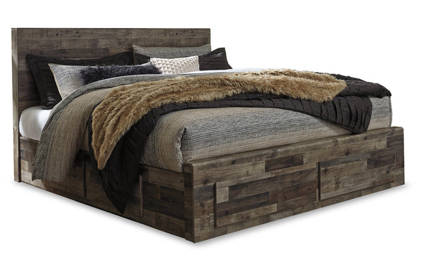 Derekson King Panel Bed with 6 Storage Drawers - B200B12