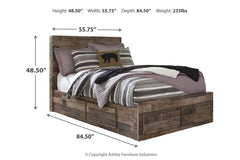 Derekson Full Panel Bed with 6 Storage Drawers - B200B10