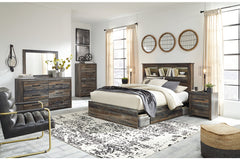 Drystan Queen Bookcase Bed with 4 Storage Drawers - B211B18