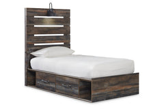 Drystan Twin Panel Bed with 4 Storage Drawers - B211B11