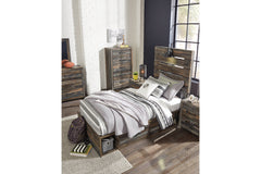 Drystan Twin Panel Bed with 2 Storage Drawers - B211B8