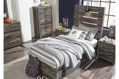 Drystan Twin Panel Bed with 2 Storage Drawers - B211B8