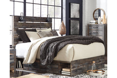 Drystan Queen Panel Bed with 2 Storage Drawers - B211B10