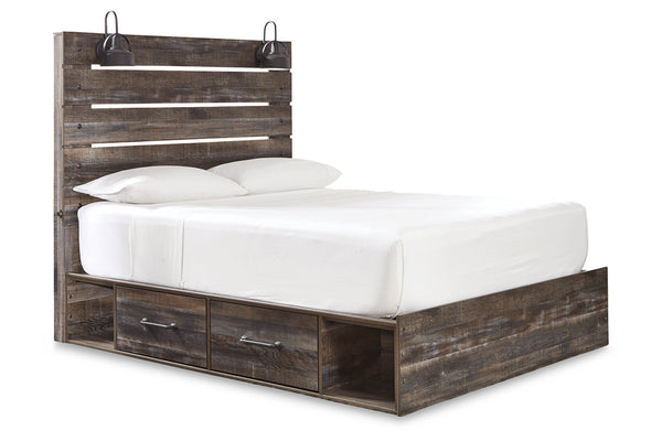 Drystan Queen Panel Bed with 2 Storage Drawers - B211B10