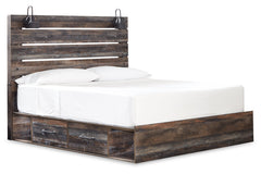 Drystan King Panel Bed with 2 Storage Drawers - B211B15