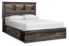 Drystan Queen Bookcase Bed with 4 Storage Drawers - B211B18