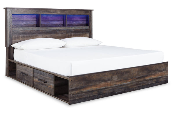Drystan King Bookcase Bed with 4 Storage Drawers - B211B52