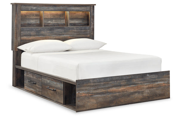 Drystan Full Bookcase Bed with 4 Storage Drawers - B211B45
