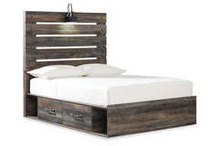 Drystan Full Panel Bed with 4 Storage Drawers - B211B12