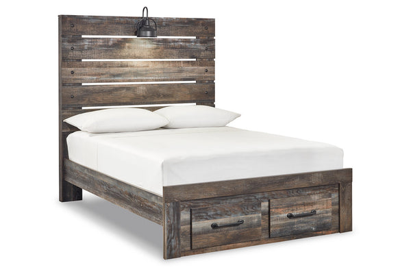 Drystan Full Panel Bed with 2 Storage Drawers - B211B47