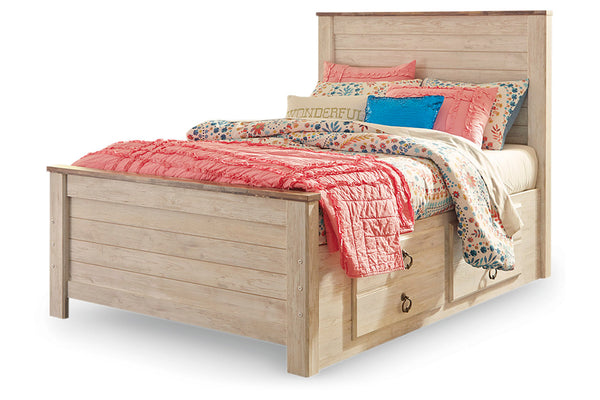 Willowton Full Panel Bed with 2 Storage Drawers - B267B22