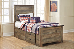 Trinell Twin Panel Bed with 2 Storage Drawers - B446B15