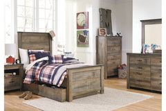 Trinell Twin Panel Bed with 1 Large Storage Drawer - B446B8