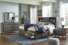 Caitbrook King Storage Bed with 8 Drawers - B476B6