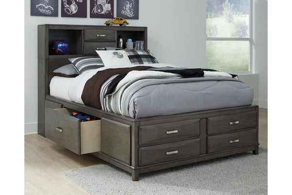 Caitbrook Full Storage Bed with 7 Drawers - B476B4