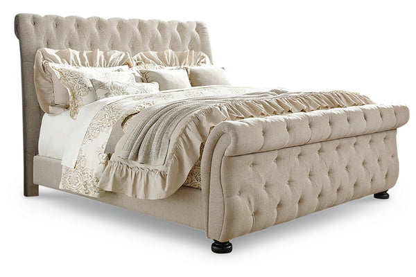 Willenburg California King Upholstered Sleigh Bed - B643B9