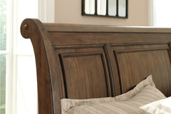 Flynnter Queen Sleigh Bed with 2 Storage Drawers - B719B4