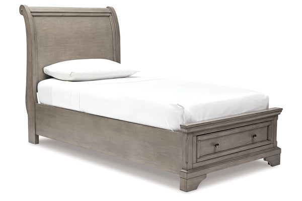 Lettner Twin Sleigh Bed with 1 Storage Drawer - B733B21