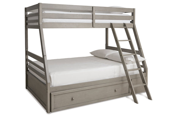Lettner Twin over Full Bunk Bed with 1 Large Storage Drawer - B733B23