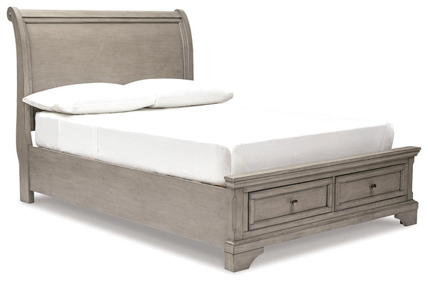 Lettner Full Sleigh Bed with 2 Storage Drawers - B733B24