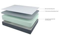 12 Inch Chime Elite King Adjustable Base with Mattress - M674M6