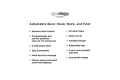 12 Inch Ashley Hybrid King Adjustable Base and Mattress - M628M6