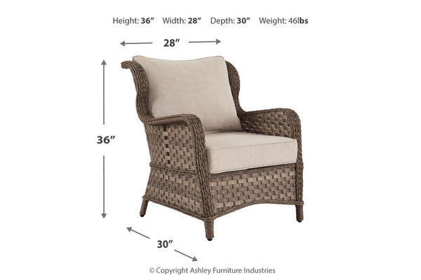 Clear Ridge Lounge Chair with Cushion (Set of 2) - P361-820