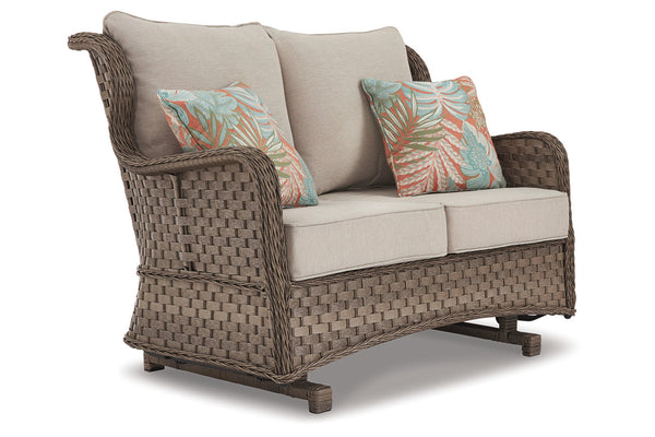 Clear Ridge Glider Loveseat with Cushion - P361-835