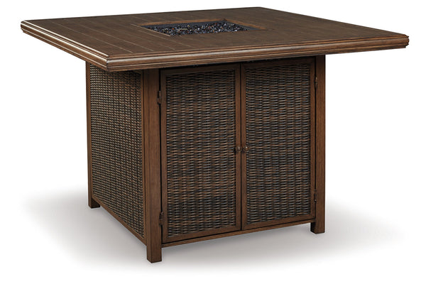 Paradise Trail Bar Table with Fire Pit - P750-665