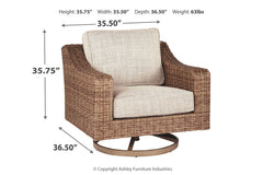 Beachcroft Outdoor Swivel Lounge with Cushion - P791-821