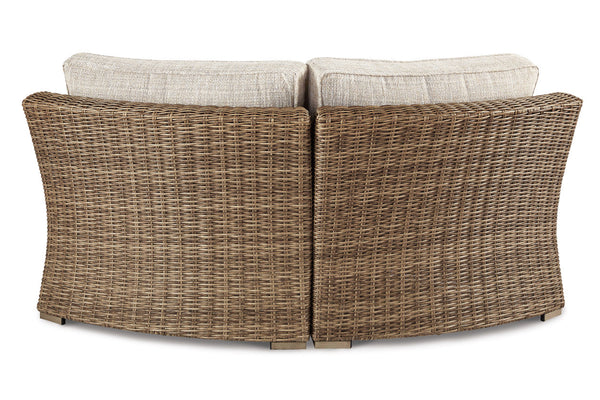 Beachcroft Outdoor Curved Corner Chair with Cushion - P791-851