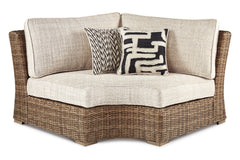 Beachcroft Outdoor Curved Corner Chair with Cushion - P791-851