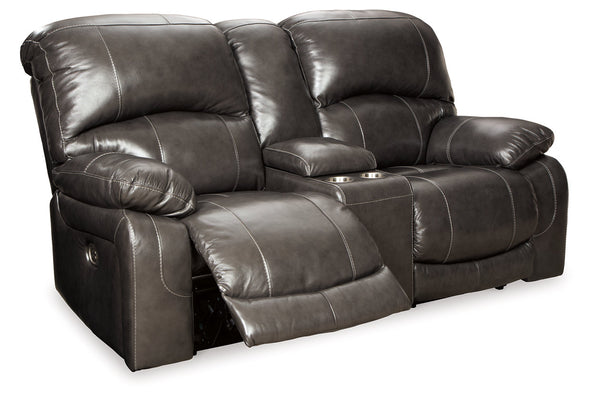Hallstrung Power Reclining Loveseat with Console - U5240318