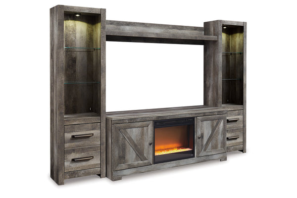 Wynnlow 4-Piece Entertainment Center with Electric Fireplace - W440W5