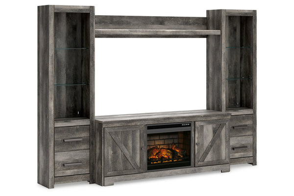 Wynnlow 4-Piece Entertainment Center with Electric Fireplace - W440W8