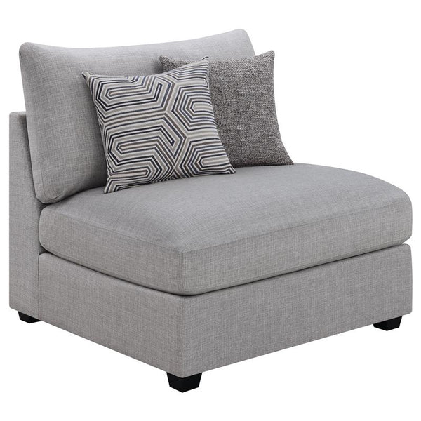 Cambria Upholstered Armless Chair Grey - 551511