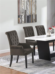 Alana Upholstered Tufted Arm Chair with Nailhead Trim - 115173